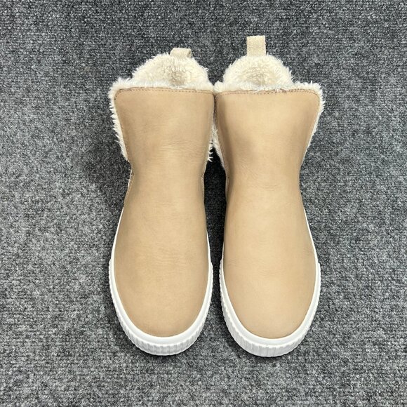 Timberland Skyla Bay Pull On Boots Womens Size 9 Light Taupe Faux Fur Ankle Shoe - Picture 3 of 12